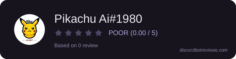 Rating widget preview for Pikachu Ai#1980