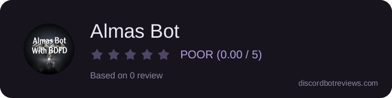 Rating widget preview for Almas Bot