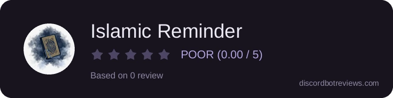 Rating widget preview for Islamic Reminder