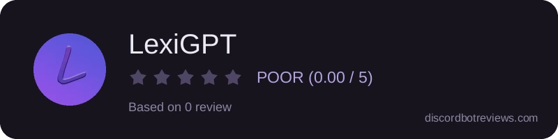 Rating widget preview for LexiGPT