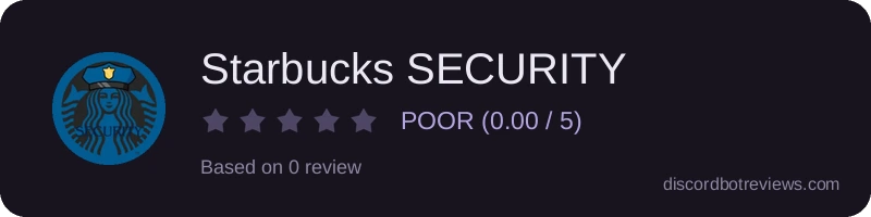 Rating widget preview for Starbucks SECURITY