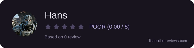 Rating widget preview for Hans