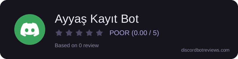 Rating widget preview for Ayyaş Kayıt Bot