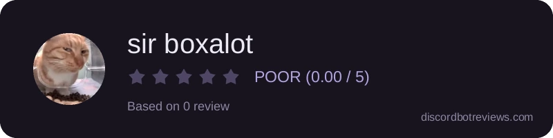Rating widget preview for sir boxalot