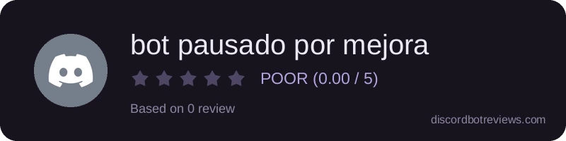 Rating banner for bot pausado por mejora
