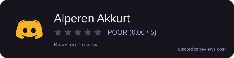 Rating widget preview for Alperen Akkurt