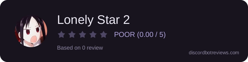 Rating widget preview for Lonely Star 2