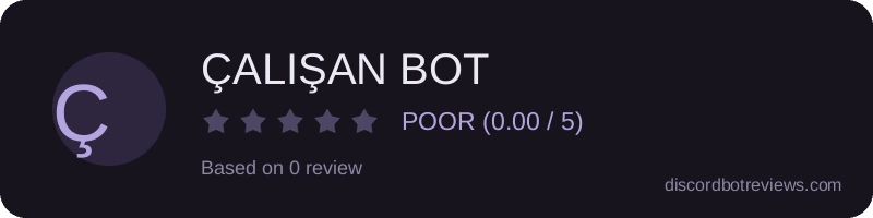 Rating widget preview for ÇALIŞAN BOT