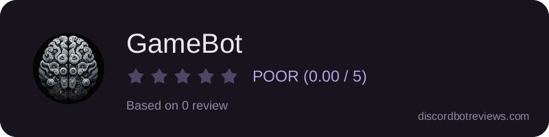 Rating widget preview for GameBot