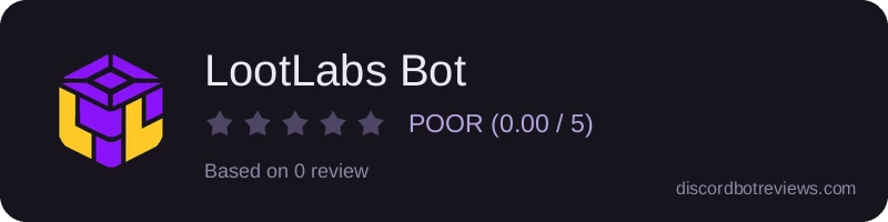 Rating banner for LootLabs Bot