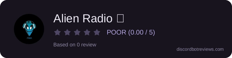 Rating widget preview for Alien Radio 👽