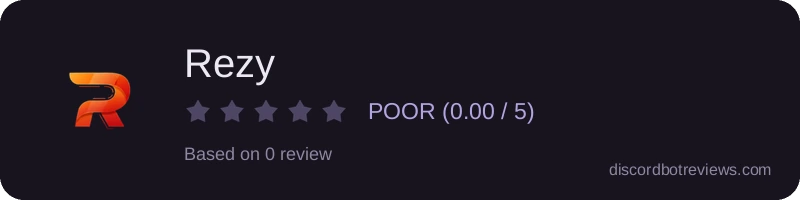 Rating widget preview for Rezy