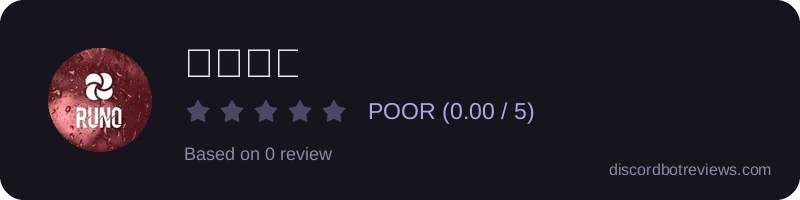 Rating widget preview for 𝚁𝚞𝚗𝙾