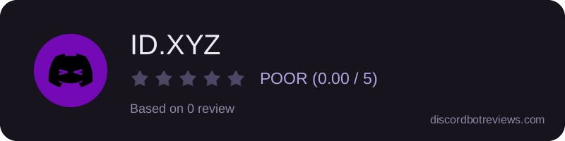 Rating widget preview for ID.XYZ