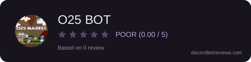 Rating widget preview for O25 BOT