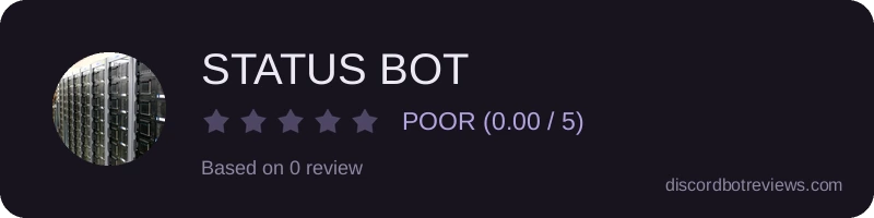 Rating widget preview for STATUS BOT