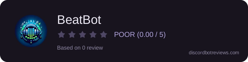 Rating widget preview for BeatBot