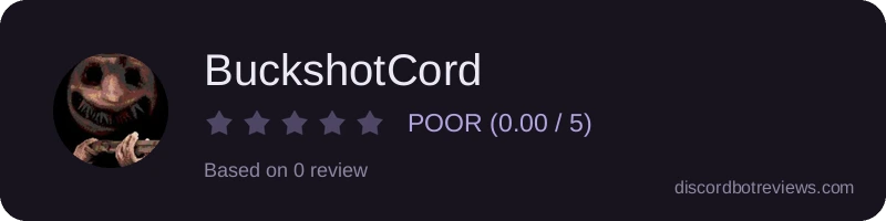 Rating widget preview for BuckshotCord