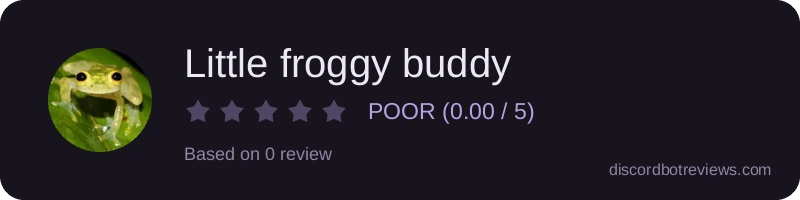 Rating widget preview for Little froggy buddy