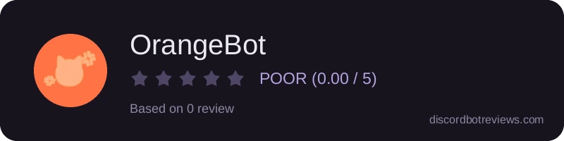 Rating widget preview for OrangeBot