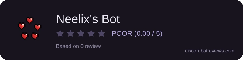 Rating widget preview for Neelix's Bot