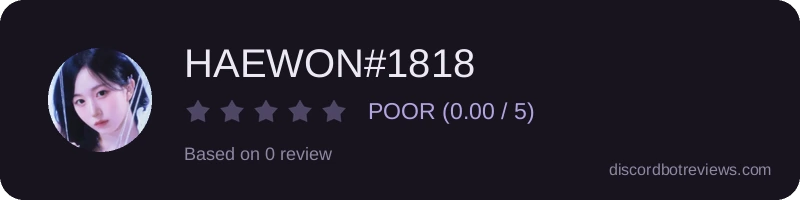 Rating widget preview for HAEWON#1818