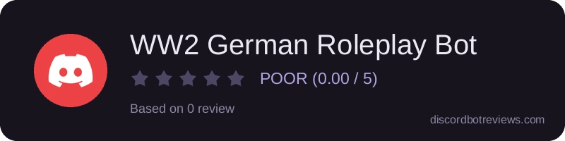 Rating widget preview for WW2 German Roleplay Bot