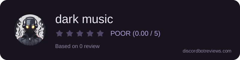 Rating widget preview for dark music