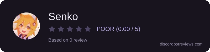 Rating widget preview for Senko