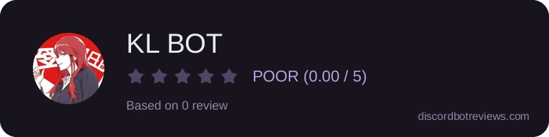 Rating widget preview for KL BOT