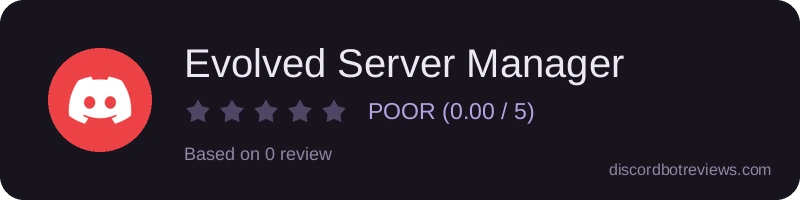 Rating widget preview for Evolved Server Manager
