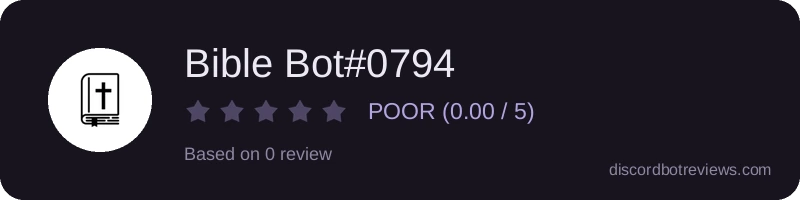 Rating widget preview for Bible Bot#0794