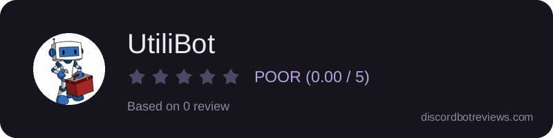 Rating widget preview for UtiliBot