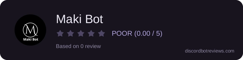 Rating widget preview for Maki Bot