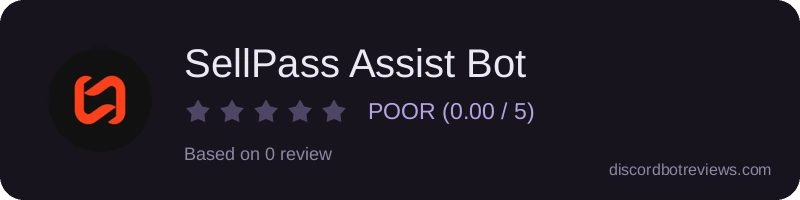 Rating widget preview for SellPass Assist Bot