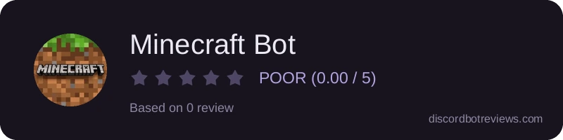 Rating widget preview for Minecraft Bot