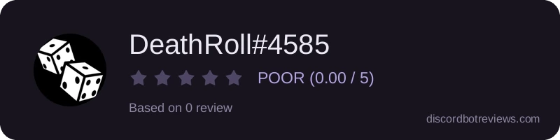 Rating widget preview for DeathRoll#4585