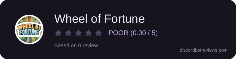 Rating widget preview for Wheel of Fortune