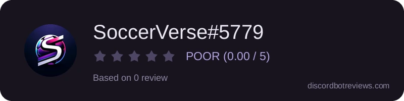 Rating widget preview for SoccerVerse#5779