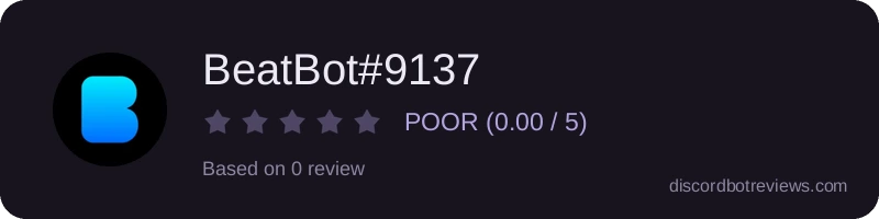 Rating widget preview for BeatBot#9137