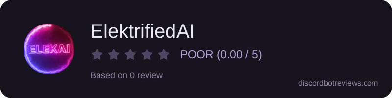 Rating widget preview for ElektrifiedAI