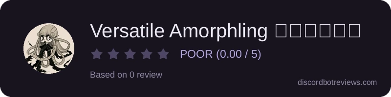 Rating widget preview for Versatile Amorphling 萬用的失形仔