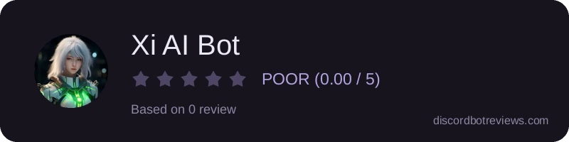 Rating widget preview for Xi AI Bot