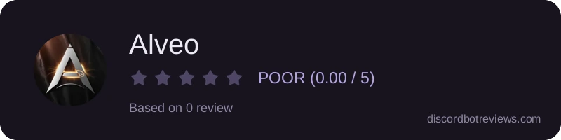 Rating widget preview for Alveo