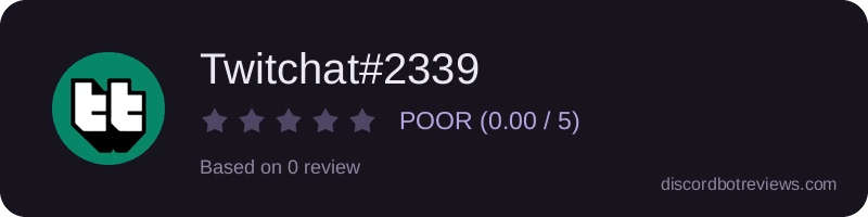 Rating widget preview for Twitchat#2339