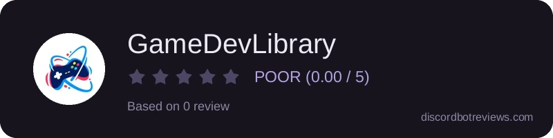 Rating widget preview for GameDevLibrary