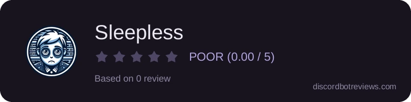 Rating widget preview for Sleepless