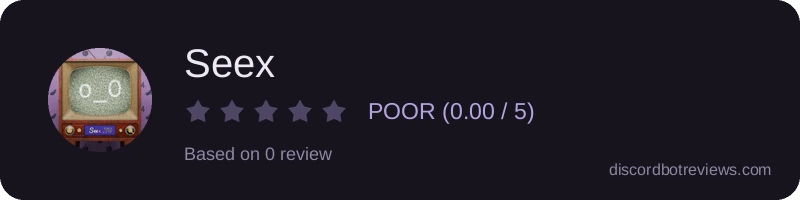 Rating widget preview for Seex