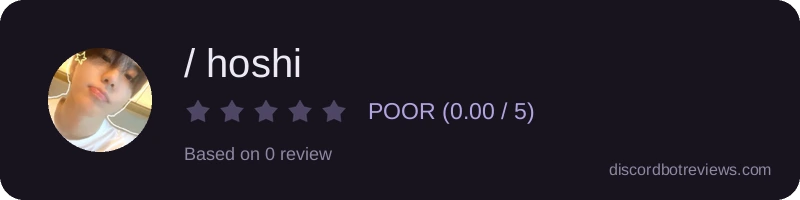 Rating widget preview for / hoshi