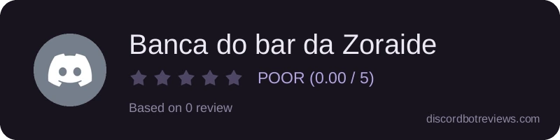 Rating widget preview for Banca do bar da Zoraide